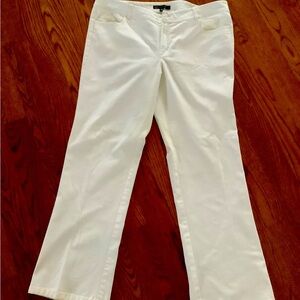 LAFAYETTE 148 NEW YORK MID RISE COTTON BLEND STRAIGHT LEG FIVE POCKET JEANS 16